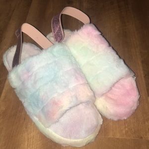 Multicolored Fuzzy Slippers